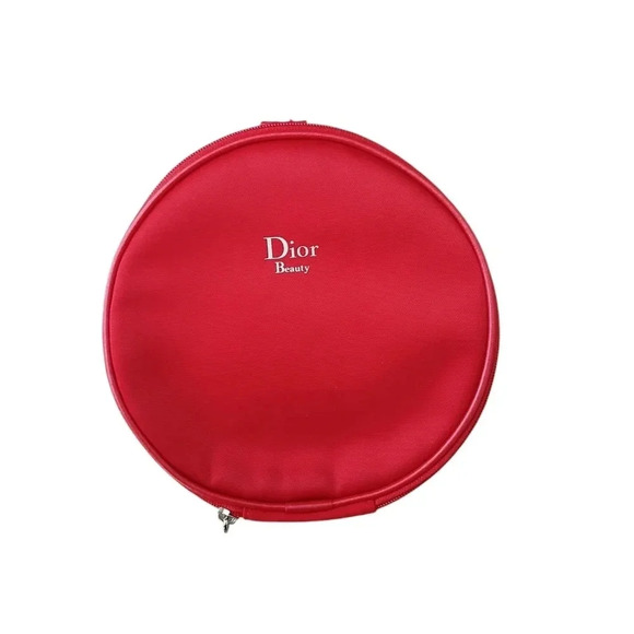 Dior Handbags - Dior beauty pouch red with powder puff